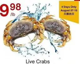 Lucky Supermarket Live Crabs offer