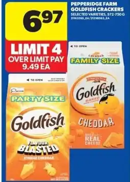 Real Canadian Superstore Pepperidge farm goldfish crackers offer