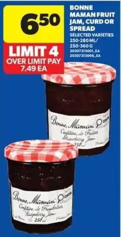 Real Canadian Superstore Bonne maman fruit jam, curd or spread offer