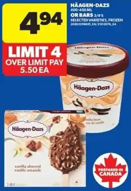 Real Canadian Superstore Häagen-dazs or bars offer