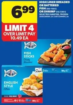 Real Canadian Superstore High liner breaded or battered fish or shrimp offer