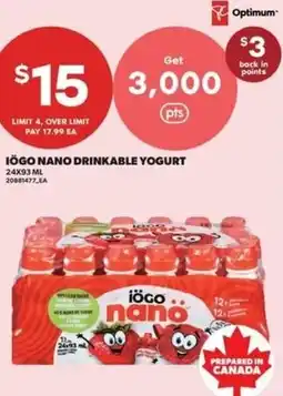 Real Canadian Superstore Iögo nano drinkable yogurt offer