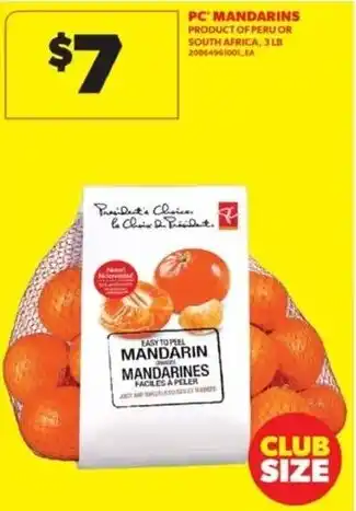 Real Canadian Superstore Pc mandarins offer