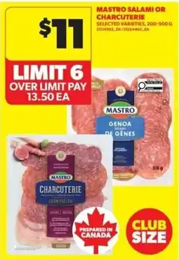 Real Canadian Superstore Mastro salami or charcuterie offer