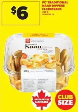 Real Canadian Superstore Pc traditional naan dippers flatbreads offer