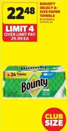 Real Canadian Superstore Bounty select-a size paper towels offer