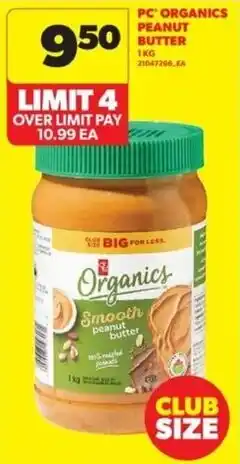 Real Canadian Superstore Pc organics peanut butter offer