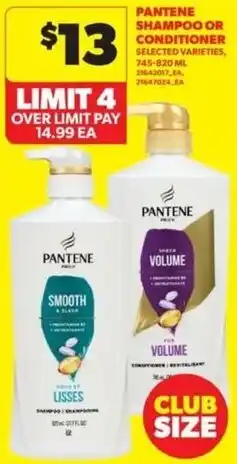 Real Canadian Superstore Pantene shampoo or conditioner offer