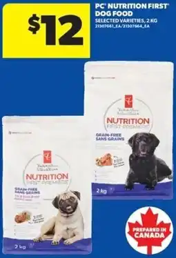 Real Canadian Superstore Pc nutrition first dog food offer