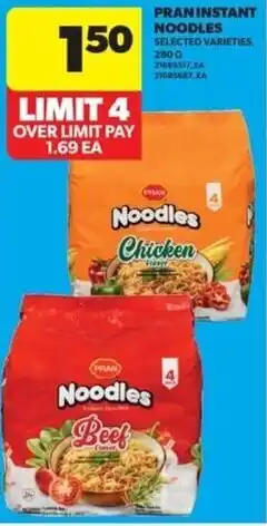 Real Canadian Superstore Pran instant noodles offer