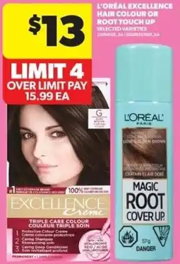 Real Canadian Superstore L'oréal excellence hair colour or root touch up offer