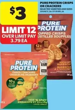 Real Canadian Superstore Pure protein crisps or crackers offer
