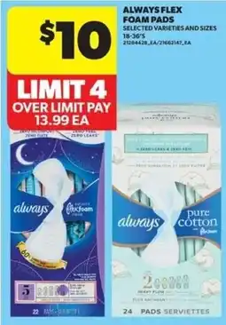 Real Canadian Superstore Always flex foam pads offer