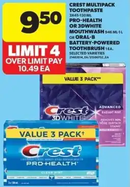 Real Canadian Superstore Crest multipack toothpaste offer