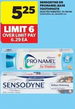 Real Canadian Superstore Sensodyne or pronamel base toothpaste offer