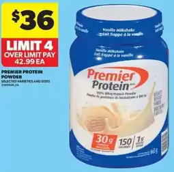 Real Canadian Superstore Premier protein powder offer