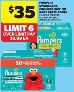 Real Canadian Superstore Pampers swaddlers, cruisers 360° or baby dry diapers offer