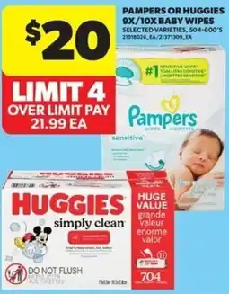 Real Canadian Superstore Pampers or huggies 9x/10x baby wipes offer