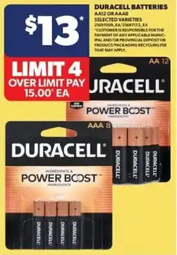 Real Canadian Superstore Duracell batteries offer