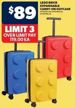 Real Canadian Superstore Lego brick expandable carry-on suitcase offer
