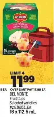 Real Canadian Superstore Del monte fruit cups offer