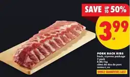 No Frills Pork back ribs offer