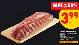 No Frills Pork back ribs offer