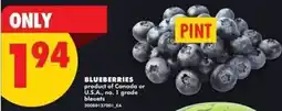 No Frills Blueberries offer