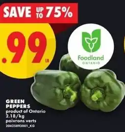 No Frills Green peppers offer