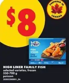 No Frills High liner family fish offer