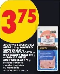 No Frills Ziggy's sliced deli meat offer