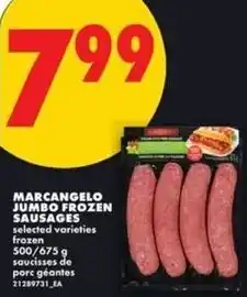 No Frills Marcangelo jumbo frozen sausages offer