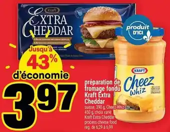 Préparation de fromage fondu Kraft Extra Cheddar