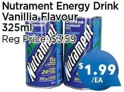 Blue Sky Supermarket Nutrament Energy Drink Vanillia Flavour offer