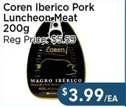 Blue Sky Supermarket Coren Iberico Pork Luncheon Meat offer