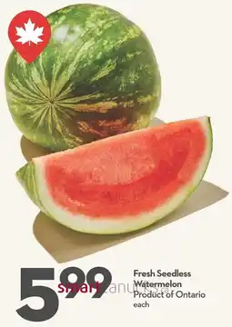 Longo's Fresh Seedless Watermelon offer