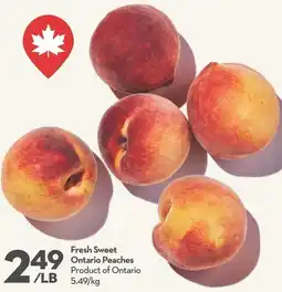 Longo's Fresh Sweet Ontario Peaches offer