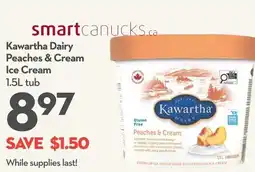 Longo's Kawartha Dairy Peaches & Cream Ice Cream offer