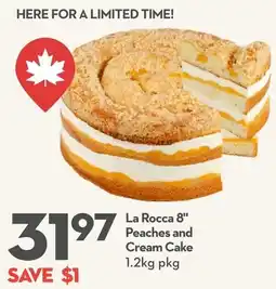 Longo's La Rocca 8" Peaches and Cream Cake offer