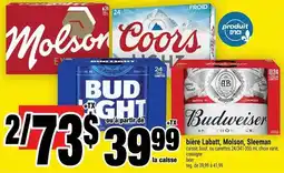 Super C bière Labatt, Molson, Sleeman offer