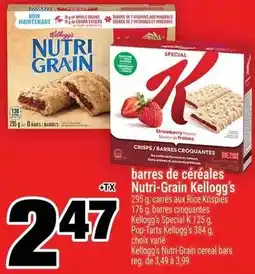 Super C barres de céréales Nutri-Grain Kellogg's offer