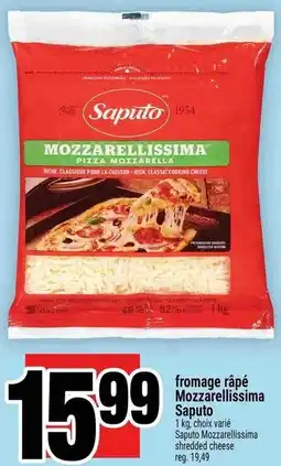 Super C fromage râpé Mozzarellissima Saputo offer