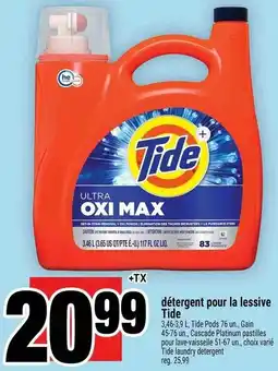 Super C détergent pour la lessive Tide offer