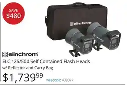 Vistek Elinchrom ELC 125/500 Self Contained Flash Heads w/ Reflector and Carry Bag offer