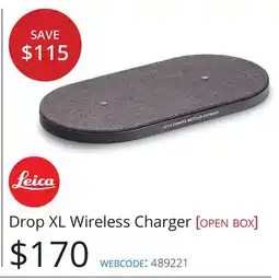 Vistek Leica Drop XL Wireless Charger [OPEN BOX] offer
