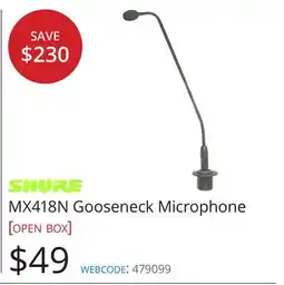 Vistek MX418N Gooseneck Microphone offer