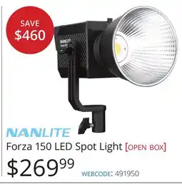 Vistek NANLITE Forza 150 LED Spot Light [OPEN BOX] offer