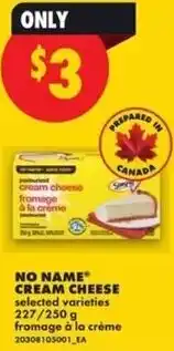 No Frills No name cream cheese offer