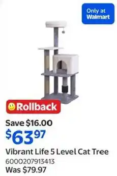 Walmart Vibrant Life 5 Level Cat Tree offer