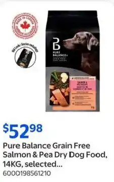 Walmart Pure Balance Grain Free Salmon & Pea Dry Dog Food offer